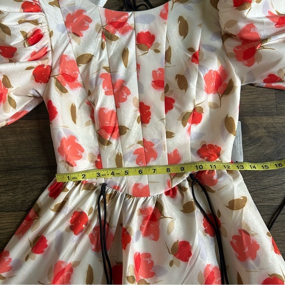 For Love & Lemons Jesse Puff Sleeve Floral Mini Dress NEW Size small - Picture 13 of 13